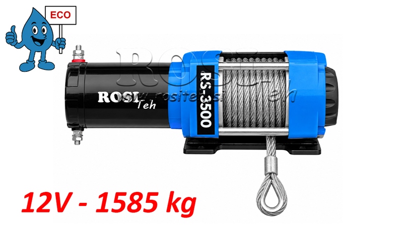 12 V ELEKTRIČNI VITEL RS-3500 - 1585 kg JEKLENA VRV ECO