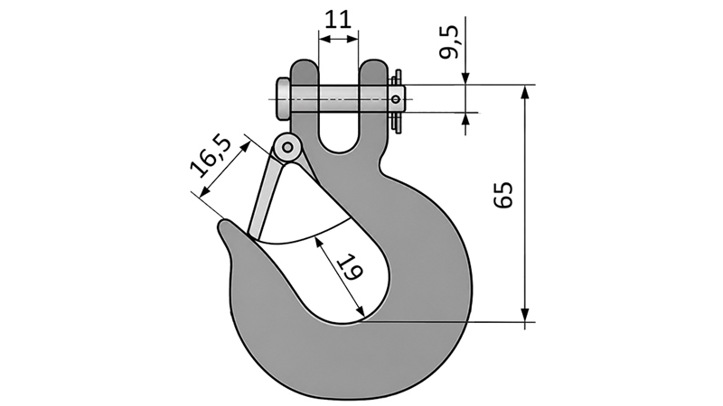 ĀĶIS AR DROŠĪBAS FIKSATORU - 1000 KG