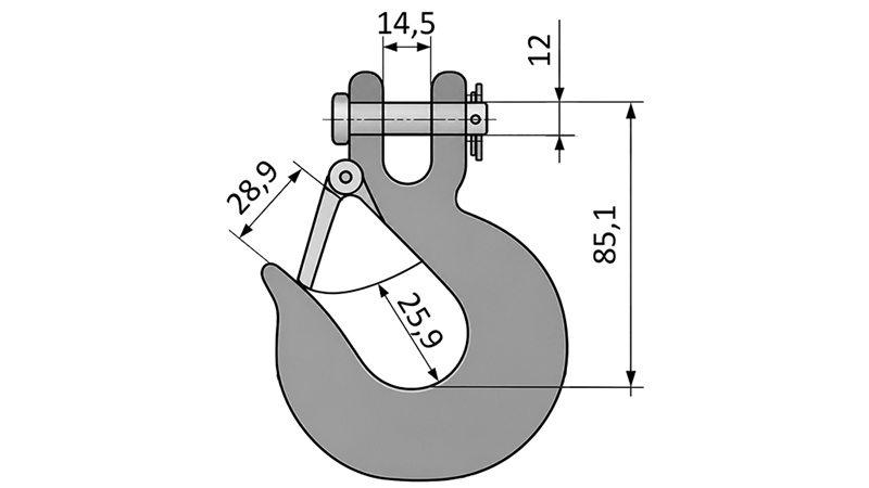 ĀĶIS AR DROŠĪBAS FIKSATORU - 3000 KG