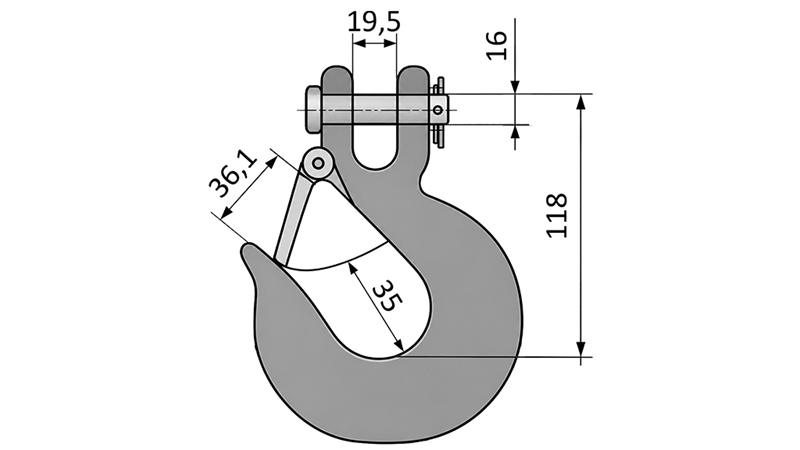 ĀĶIS AR DROŠĪBAS FIKSATORU - 5000 KG