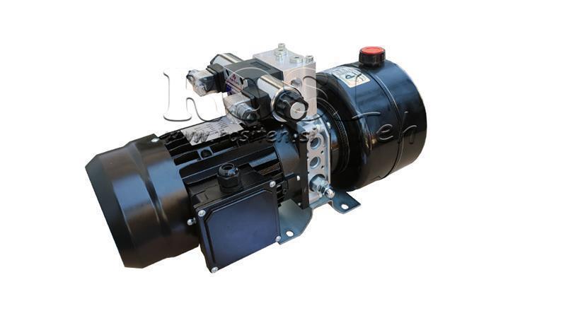 MINI HIDRAULISKA AGREGĀTS 230V AC (0.75 kW) 85 bar - 3.7 cc - 5.2 lit/min - tvertne 4 lit