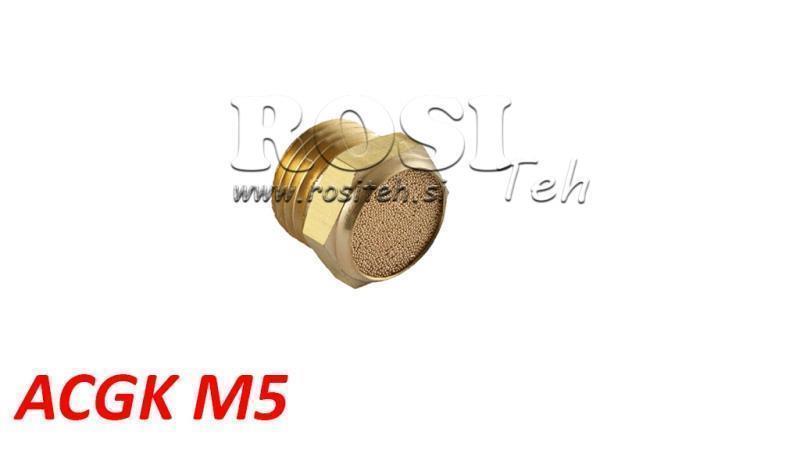 Gaisa mufflers no misiņa ACGK M5 zems