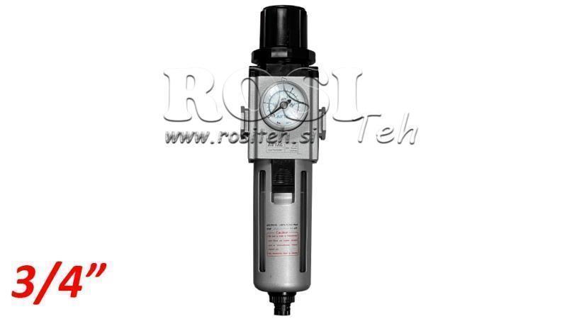 PNEUMATISK FILTRERINGSREGULATOR 600 G3/4 40µ 0-10b