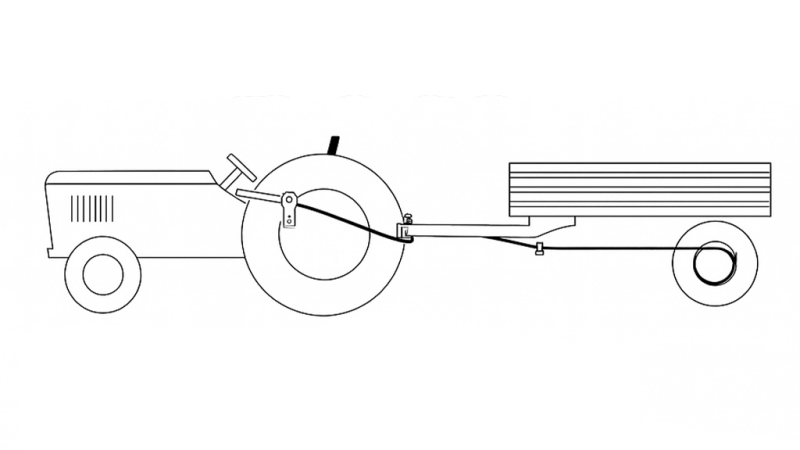 TRÆKHAANDTAG TIL TRAILER HÅNDBREMSER SÆT MED KABEL 2.3M