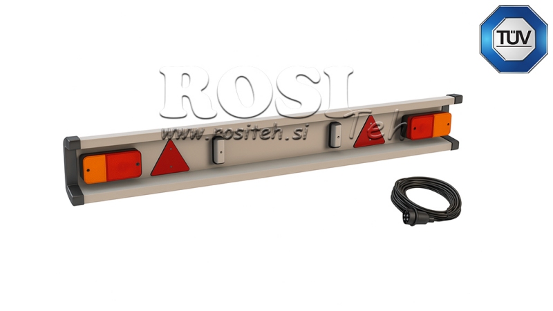 PARACHOQUE DE REBOQUE MODELO TÜV COM LUZES 2150MM