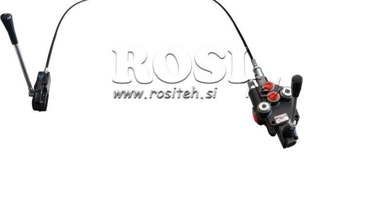 JOYSTICK DE DUPLA MANIVELA 2 m VÁLVULA HIDRÁULICA 1xP40 litros