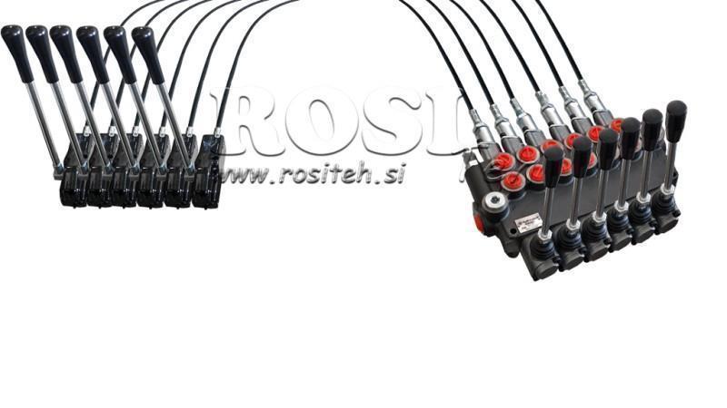 JOYSTICK DE DUPLO MANUSEIO 2.5 m. VÁLVULA HIDRÁULICA 6xP40 litros