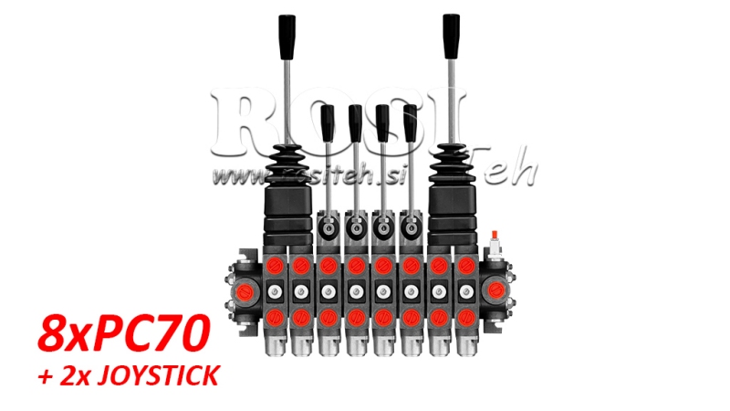 HIDRAULISKAIS VĀRSTS 8XPC70 + 2X JOYSTICK