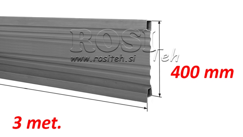 PAINEL LATERAL PARA CARRETA BASCULANTE 3 MET. - ALTURA 400 MM