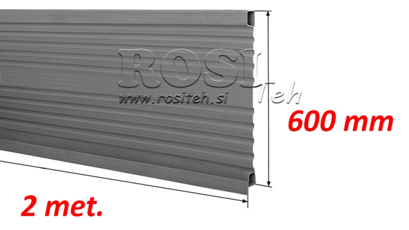 PAINEL LATERAL DO TRAILER 2 MET. - ALTURA 600 MM
