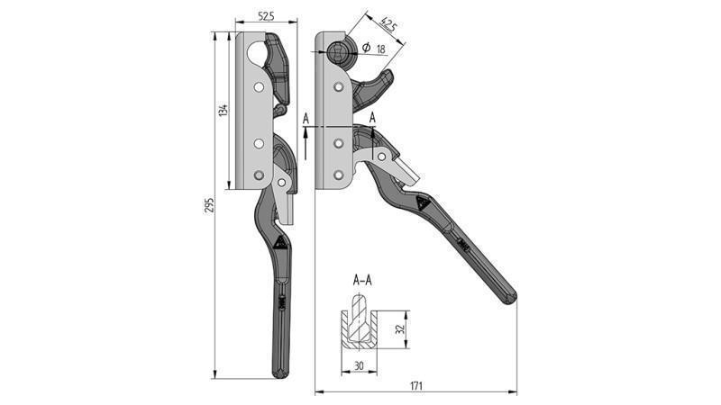 FECHO TIPO LATERAL PIANTONE FÊMEA