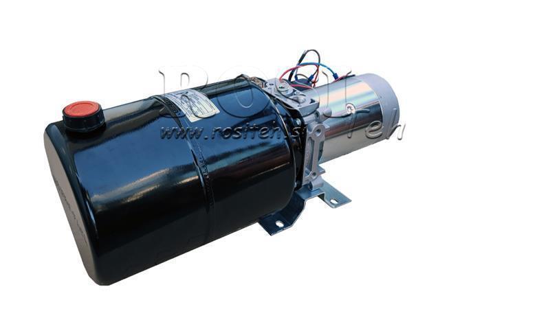 AGREGADO HIDRÁULICO MINI 12V DC - 1.6kW = 2.1cc - 8 lit - montagem de direção única (metal)