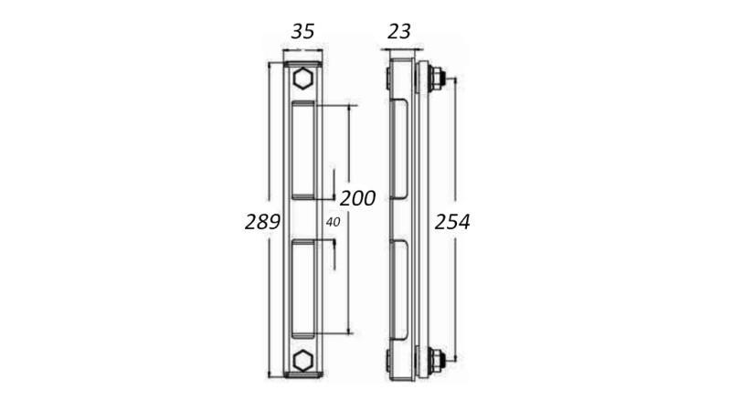 ESCALA DE MEDIÇÃO DE TEMPERATURA EXTENDIDA M12 - 254mm
