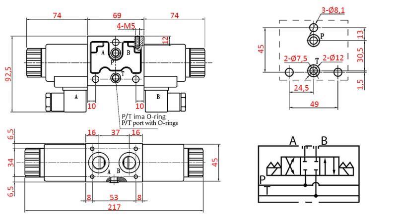 VÁLVULA HIDRÁULICA ELETROMAGNÉTICA YEAT-ASSEMBLY 12V N1