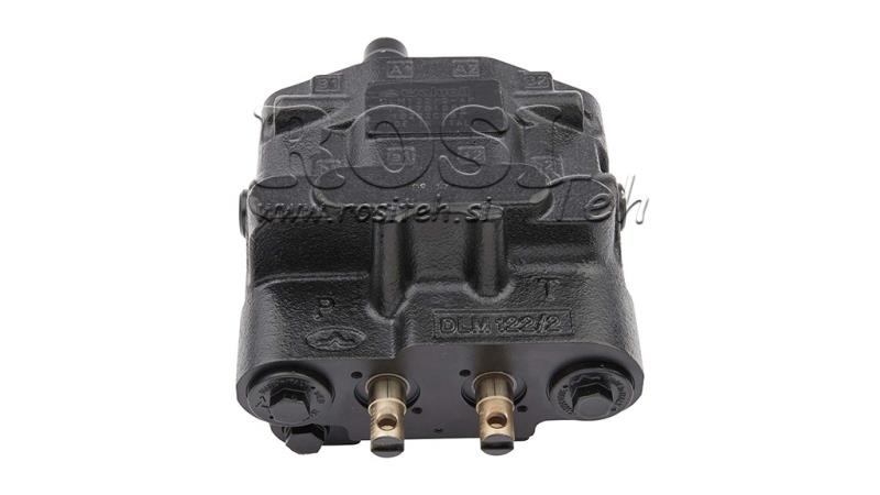 VÁLVULA DE CONTROLE HIDRÁULICO DLM-122/2 2xP80 L/min DETECÇÃO DE CARGA COM FUNÇÃO FLOTANTE