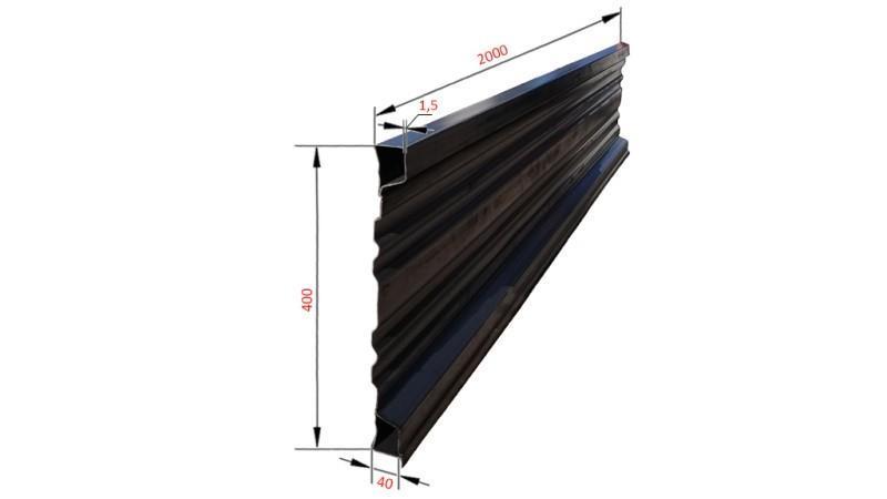 PAINEL LATERAL PARA REBOQUE BASCULANTE 2 MET. - ALTURA 400 mm