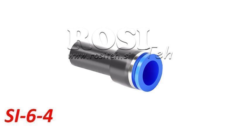 PNEIMATISKĀ PLUG-IN SAMAZINĀTĀJS SAVIENOJUMS TPA BEZ VĪTNES SI-6-4