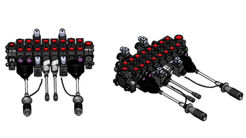 HIDRAULISKAIS VĀRSTS HIAB 8XPC70 + 2X JOYSTICK - ELEKTRISKĀ KONTROLE 12V