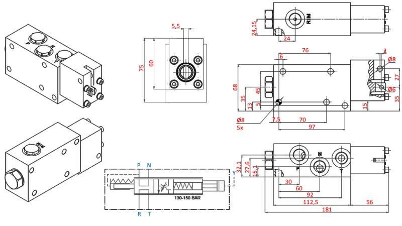 VÁLVULA DE FREIO HIDRÁULICA PROPORCIONAL PARA TRACTOR MECÂNICA