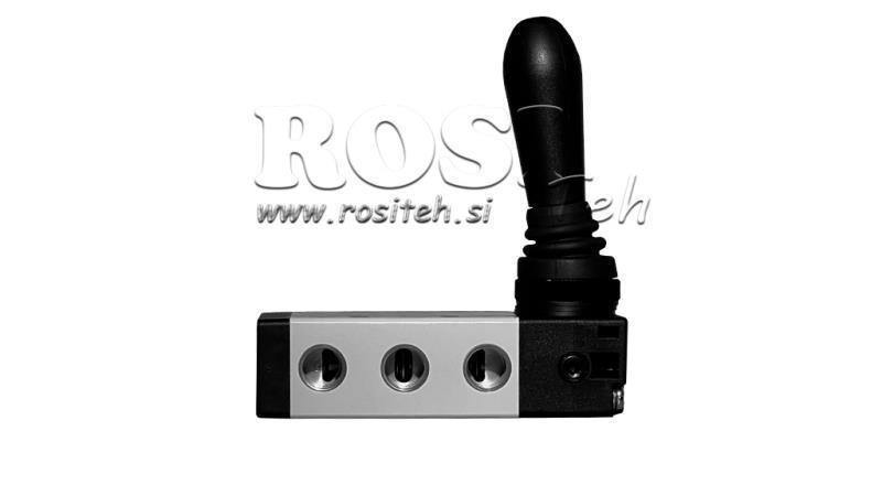 PNEUMATISK MANUELL VENTIL 5/2 1/4 PRT-0852-ARR MANUELL RETUR