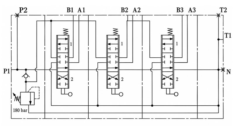 ROČNI HIDRAVLIČNI VENTIL MONOBLOK 3xZ80