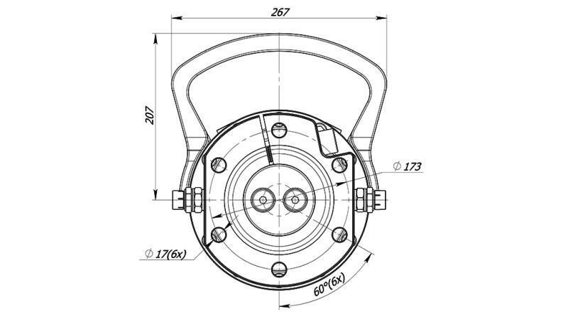 HYDRAULISK ROTATOR 10000/5000 KG MED FLENS