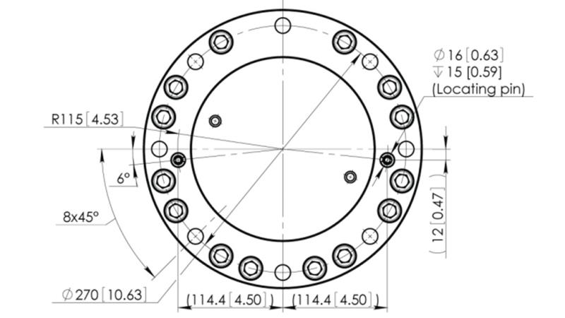 ROTATÓRIO HIDRÁULICO CPR8-01 33000-8000 KG