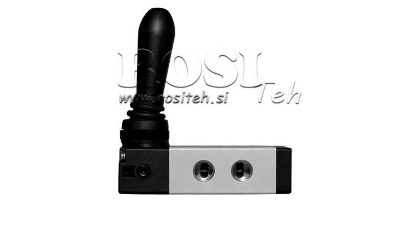 PNEUMATISK MANUELL VENTIL 5/2 1/4 PRT-0852-ARR MANUELL RETUR