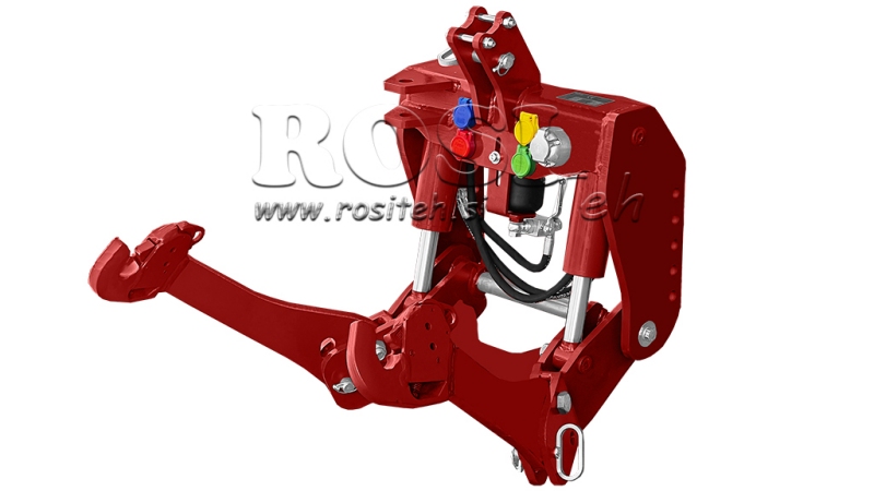 KIT IDRAULICO FRONTALE UNIVERSALE 2KAT PER TRACTOR 1500KG - ROSSO (RAL 3000)