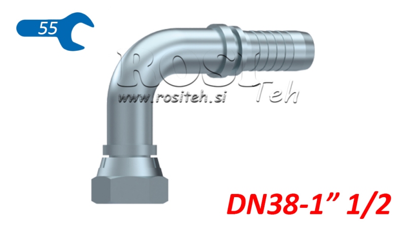 HIDRAULISKĀ SAVIENOJUMS BSP SIEVIETE ELBOW 90° DN38-1 1/2