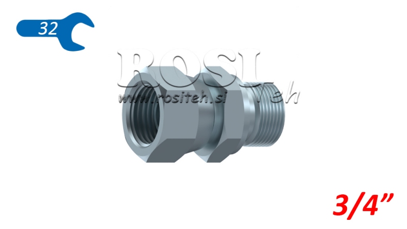 HYDRAULICKÝ DVOJITÝ SKRUTKOVÝ SPOJ S OTOČNOU MATICOU 3/4