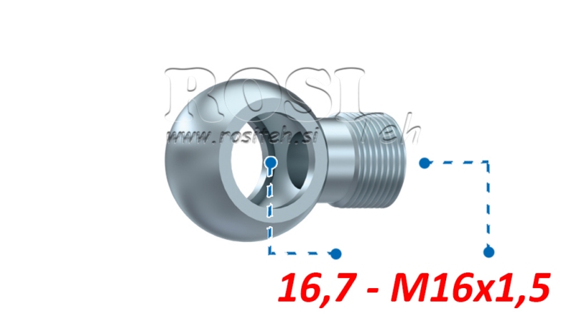 CONEXIÓN BANJO HIDRÁULICA M16X1,5-16,7