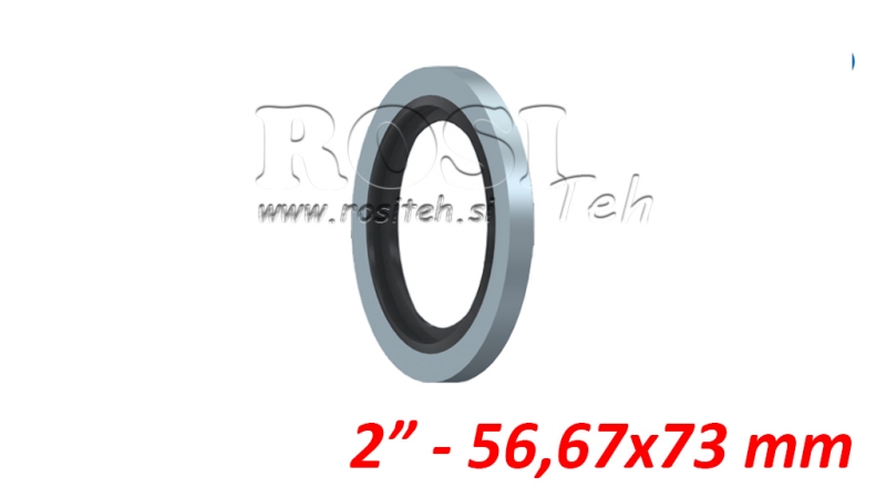 TVÄTTMEDALJONG MED GUMMISEAL 2 - 56.67x73 mm