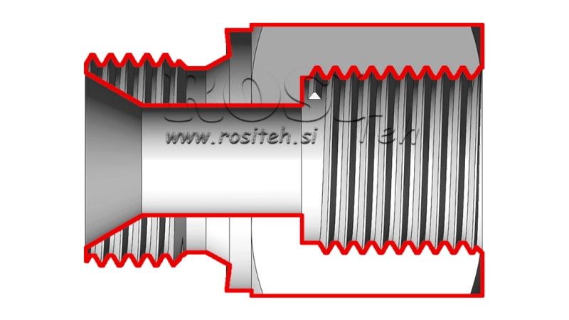 HIDRAULISKAIS ADAPTERIS VĪRIEŠS-SIEVIETE 3/8-16X1,5