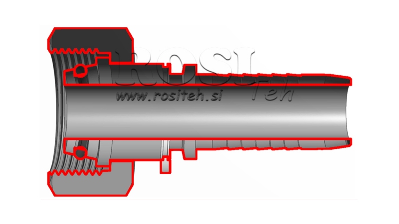 HIDRAULISKĀ SAVIENOJUMS DKOS 6 AR SIEVIETI DN6-M14X1,5