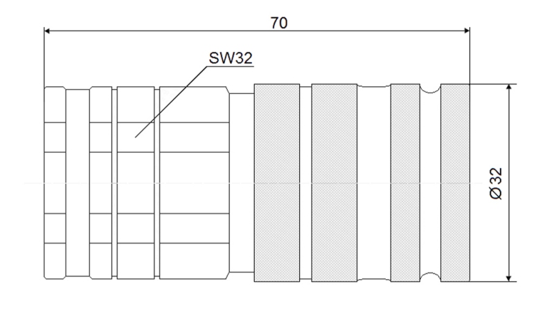 RASK KOBLING GRAVEMASKIN FFH HUN 1/2 LETT