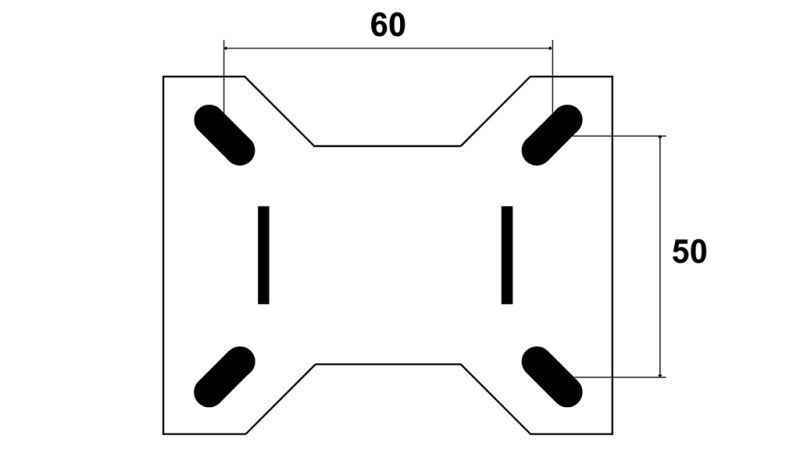 RITEŅŠ 75mm AR FIKSĒTU PAMATNI