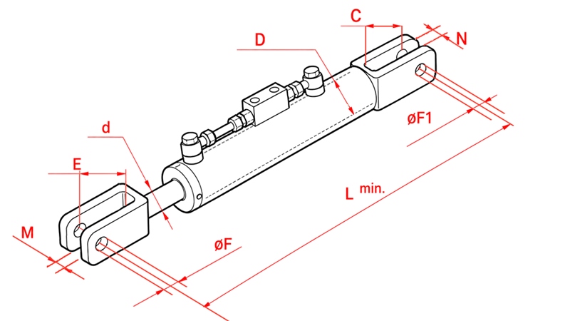 HIDRAULISKĀ SĀNU PACELŠANAS ATSAITE - CARRARO ANTONIO 60/30MIN.380 TIPS (1) Φ 24/24