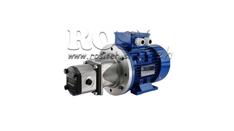 HYDRAULISK PUMPE MONTERINGSGRUPPE 1 8 ccm ELEKTRISK MOTOR 3-fase - 3 KW (strøm = 11.5 liter/min)