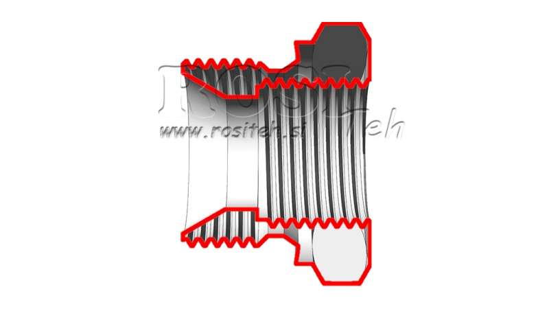 HIDRAULISKAIS ADAPTERIS VĪRIETE-SIEVIETE 1 1/2- 1 1/4