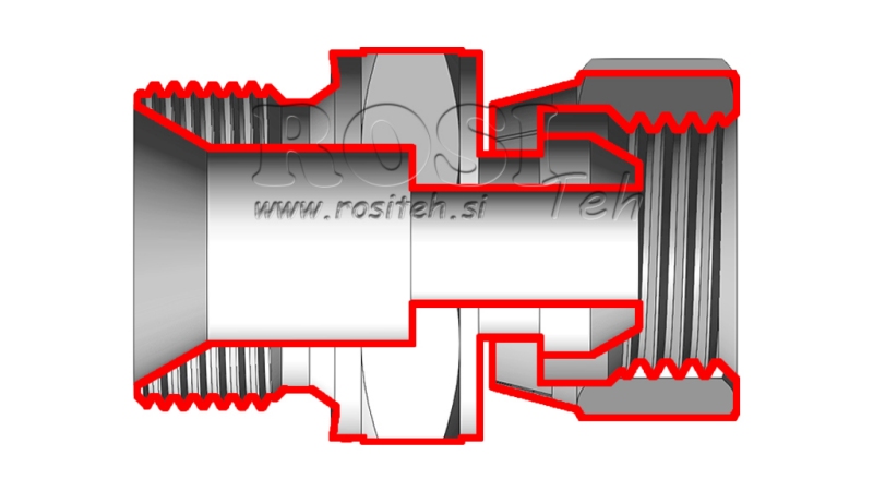 HIDRAVLIČNI REDUCIR VRTLJIVA MATICA BSP1/4 - BSP3/8