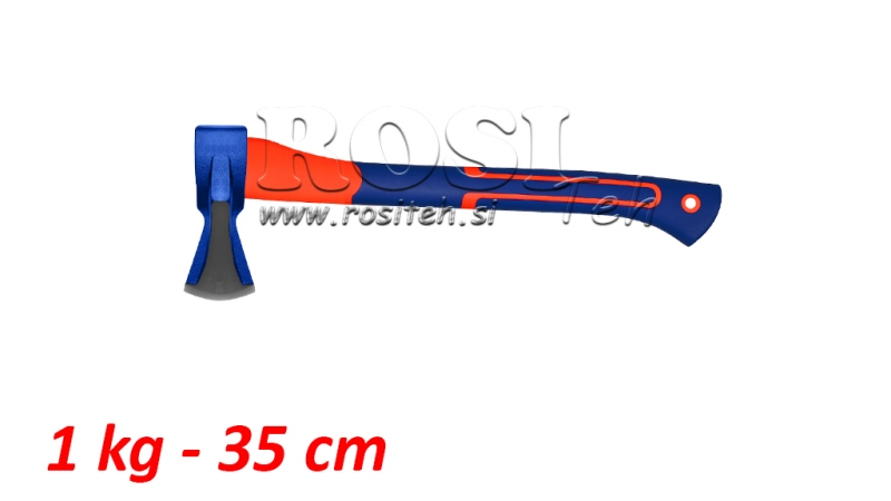 MACHADO DE RACHAR MADEIRA COM CABO DE CARBONO - 1 kg - 35 cm