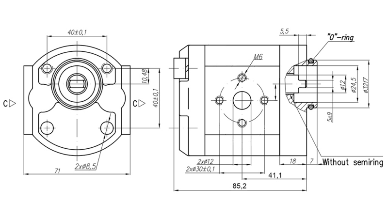 HYDRAULIC PUMP 10C2X179 GR.1 - 2cc - RIGHT