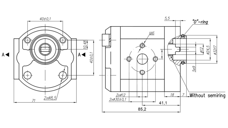 HYDRAULIC PUMP 10A2X179 GR.1 - 2cc - LEFT