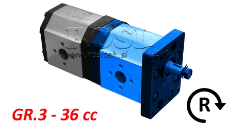 HYDRAULISK PUMPE 30C36X241 FORAN GR.3 36 CC HØYRE