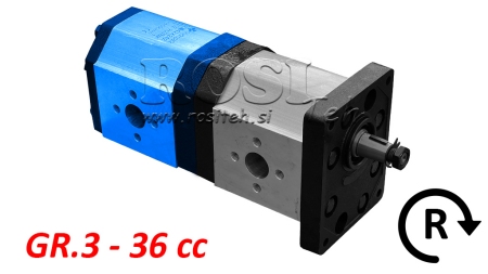 HIDRAULISKĀ SŪKŅA 30C36X242 AIZMUGURĒ GR.3 36 CC LABĀ