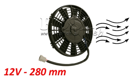 VENTILADOR AXIAL 280MM PUXAR 12V
