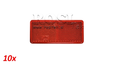 REFLETOR RETANGULAR VERMELHO 105X48 (10PCS)