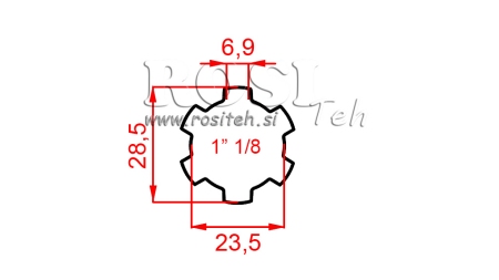 KARDANSKA UTORNA GRED 1-1/8 (1000 mm)