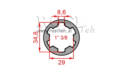 ADAPTER KARDANA TULEJA 1-3/8 (60 mm)